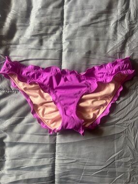 Victoria's Secret Magenta Pink Ruffle Bikini Bottoms